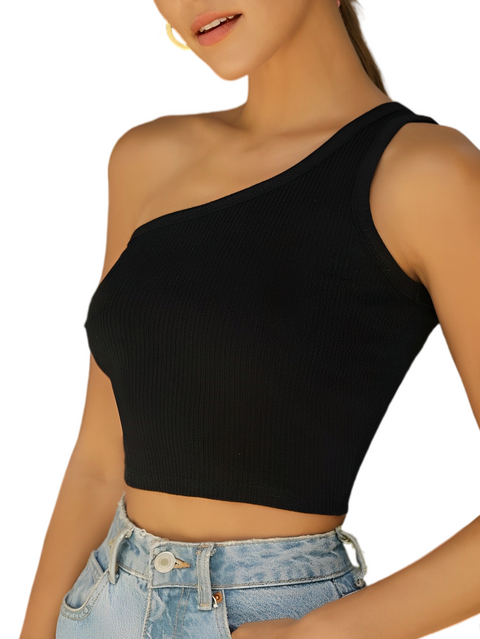 Sollobell Solid Form Fitted Tank top