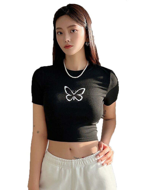 Sollobell Printed Form Fitted Crop Top