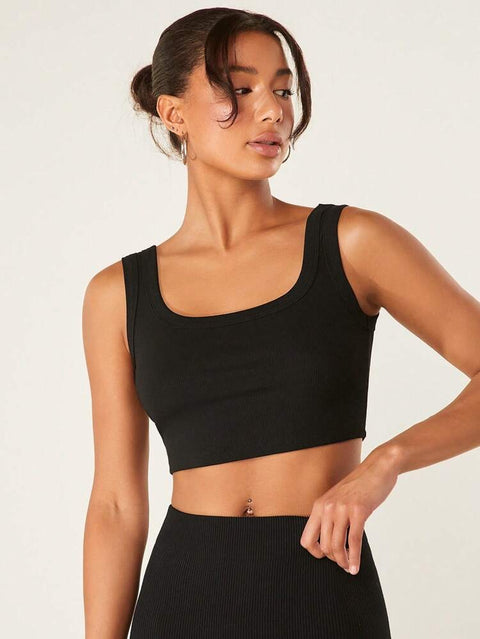 Sollobell Solid Form Fitted Tank top